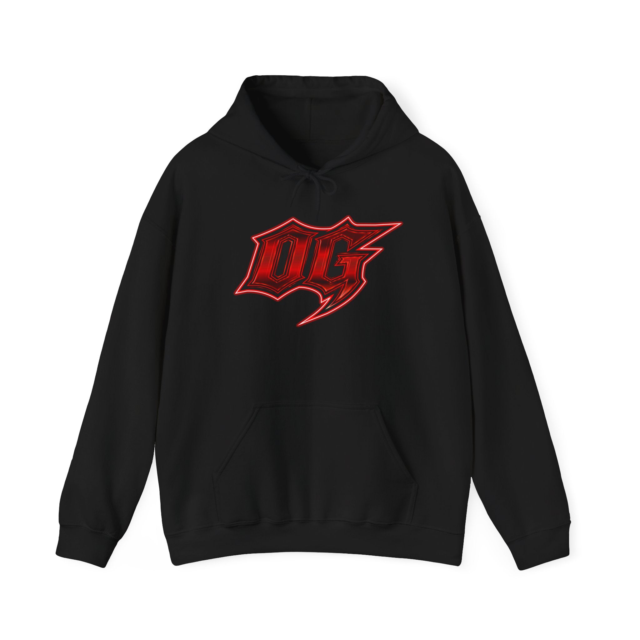 OG Red Flame Hoodie – Retro Streetwear Logo Sweatshirt