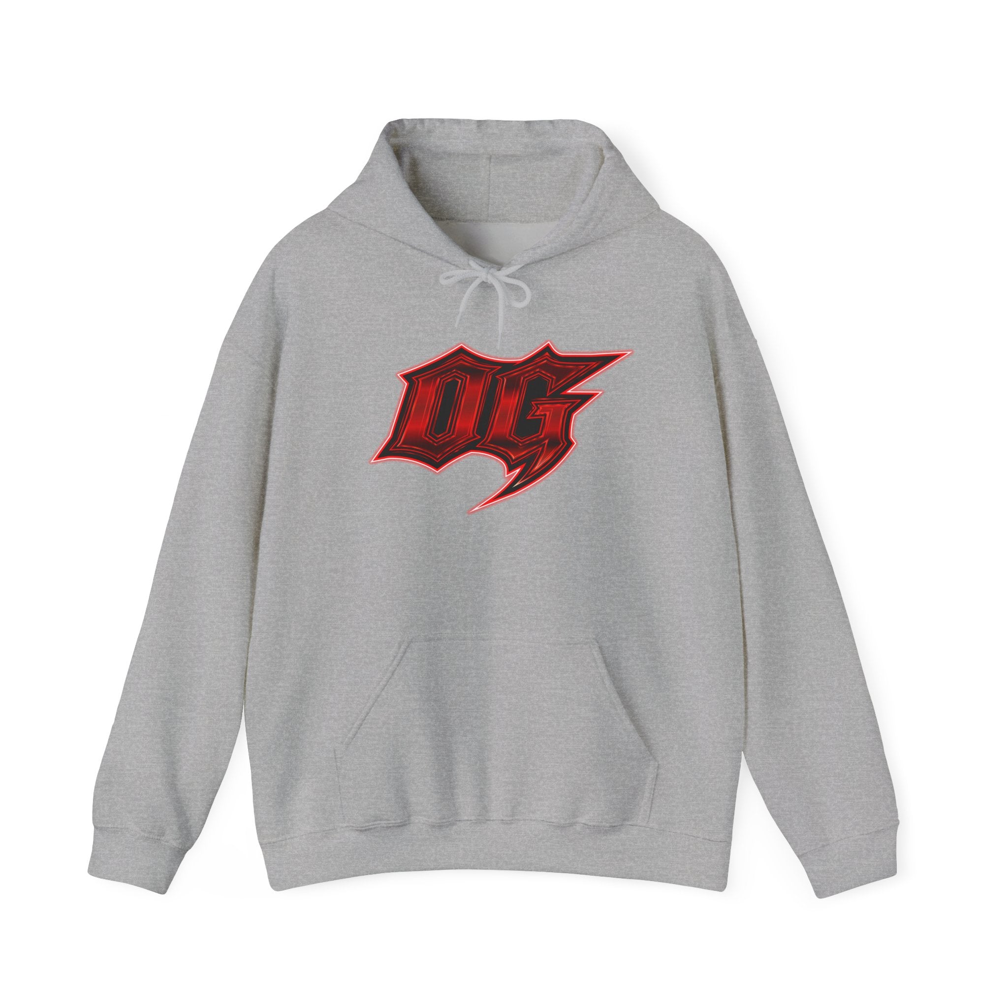 OG Red Flame Hoodie – Retro Streetwear Logo Sweatshirt