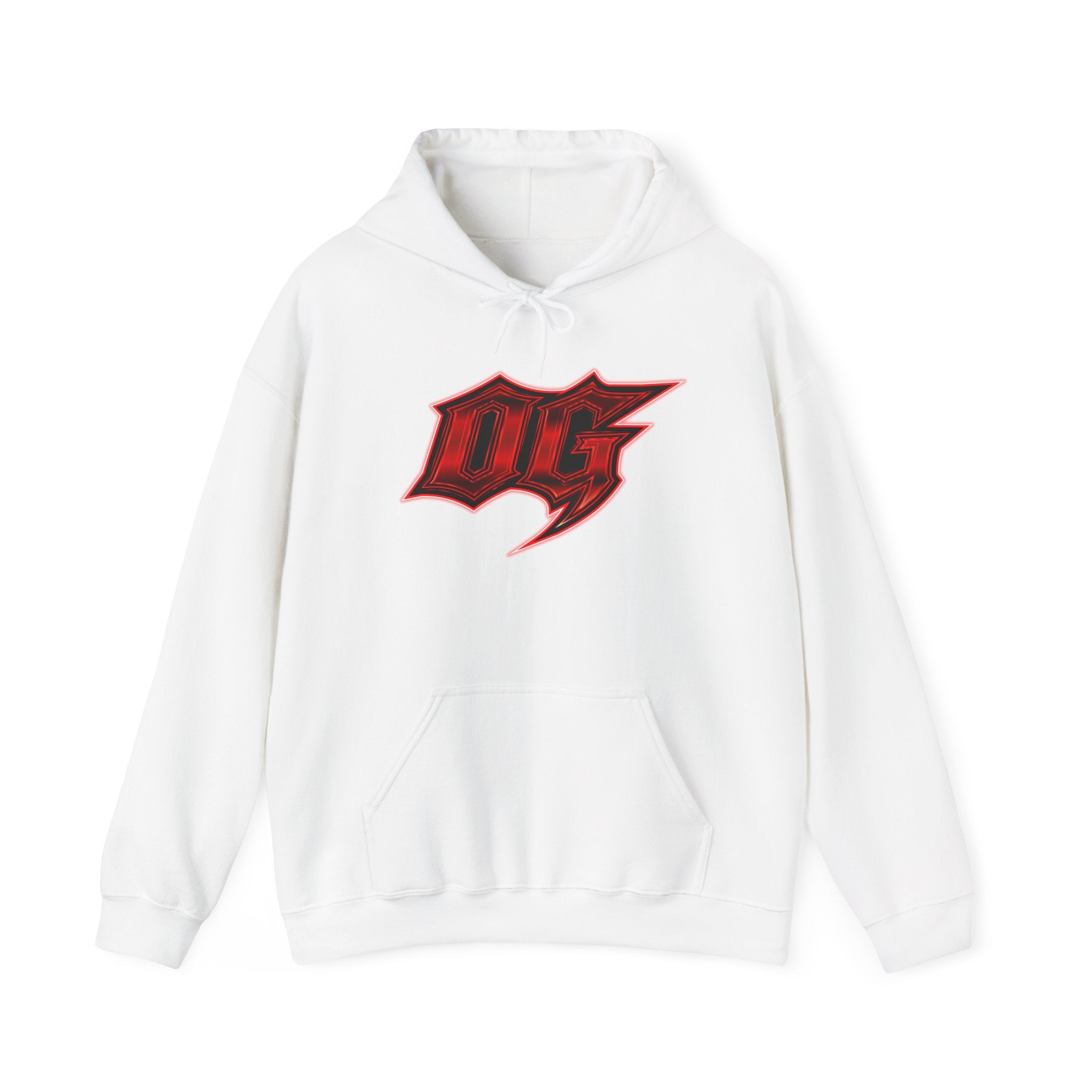 OG Red Flame Hoodie – Retro Streetwear Logo Sweatshirt