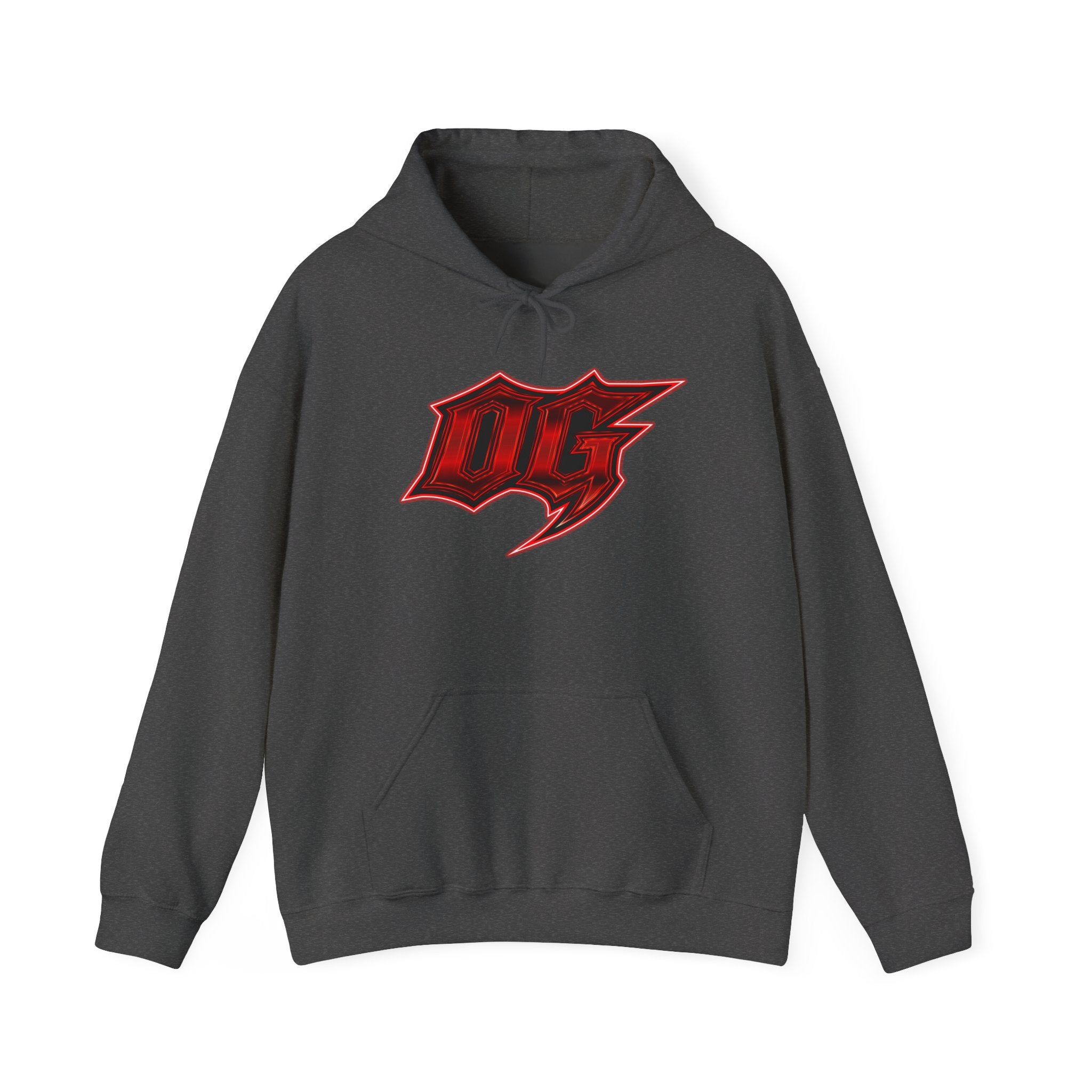 OG Red Flame Hoodie – Retro Streetwear Logo Sweatshirt